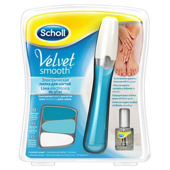 Електрична пилка для нігтів SCHOLL Velvet Smooth Nail care system (5052197053531)