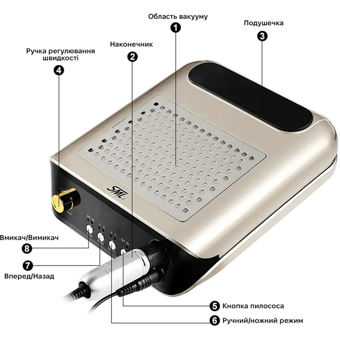 Покупка Фрезер для манікюру та педикюру SML Nail Sander M2 Gold