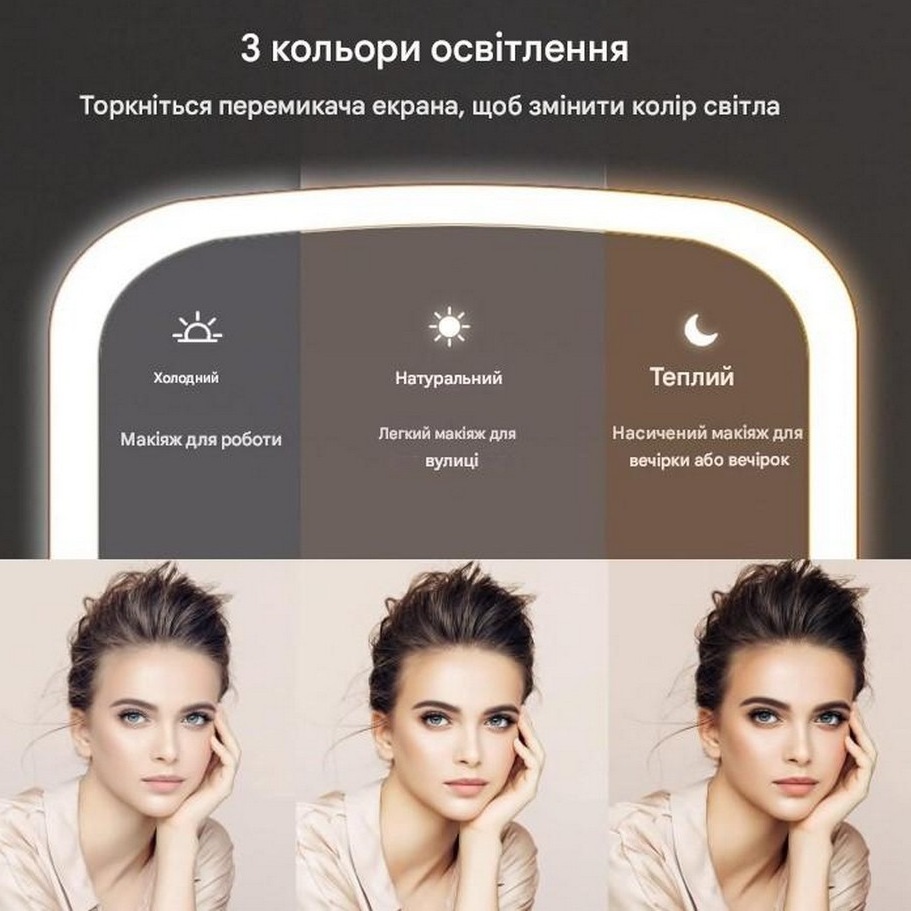 Фото 3 Дзеркало JORDAN JUDY Xiaomi LED Makeup Mirror Pink (NV505 Pink)