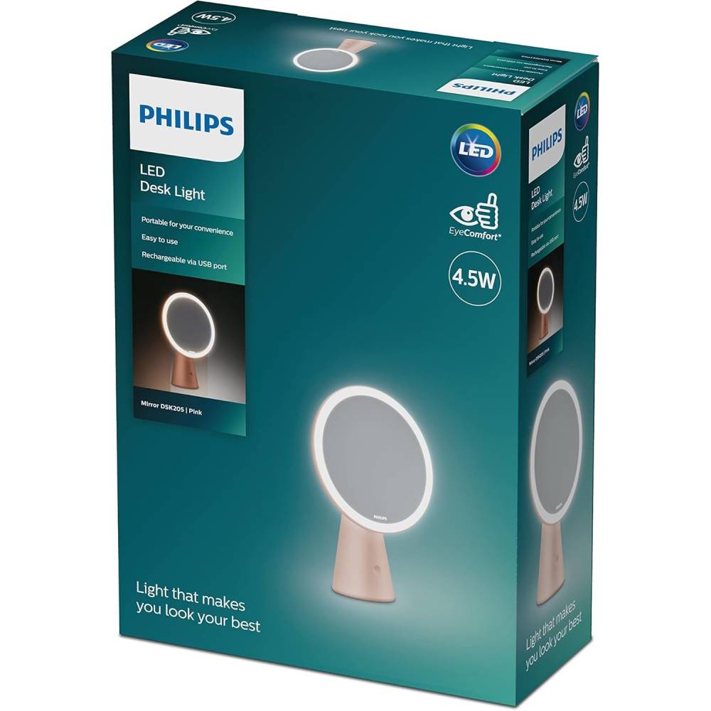 Дзеркало косметичне Philips Mirror Pink (929003194907) Комплектація Документація, дзеркало
