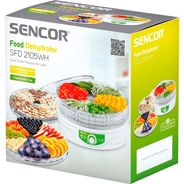 Сушарка SENCOR SFD 2105WH Потужність 250