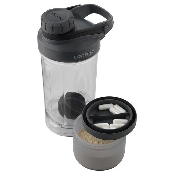 Шейкер CONTIGO Shake & Go Fit 0.65 л Black (06800356) Размеры 259 х 114