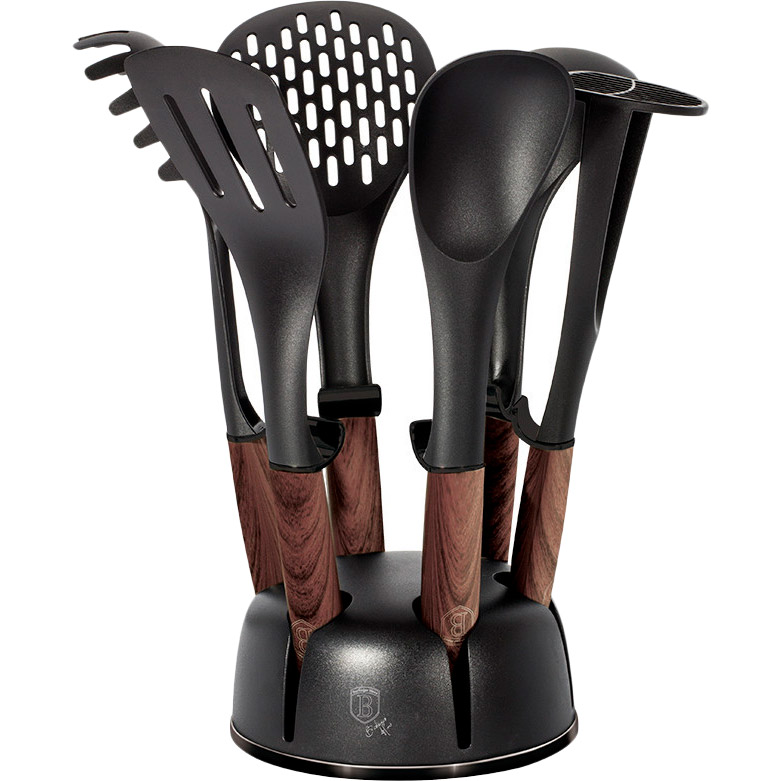

Набор кухонных аксессуаров BERLINGER HAUS Ebony Rosewood 7 пр (BH-6229), Набір кухоний 7 предметів BH 6229