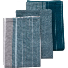 Набір кухонних рушників KELA Pasado 3 шт Blue (15971)