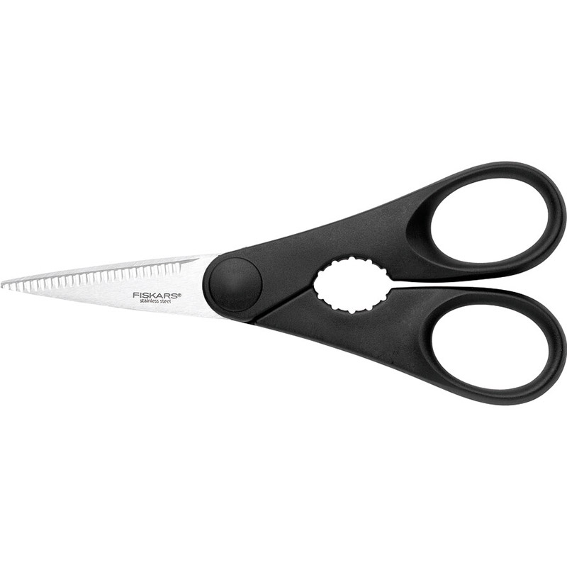 Ножницы кухонные Fiskars Essential с открывашкой для бутылок (1023820)