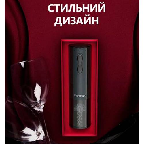 Зображення Винний набір PRESTIGIO Bolsena Electric wine opener Black (PWO101BK_EN)