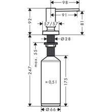 Дозатор HANSGROHE A71 Black (40468670)