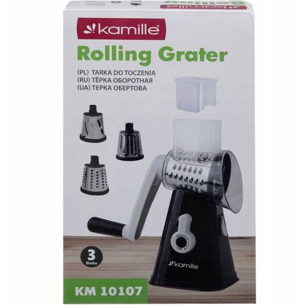 Фото 2 Тертка KAMILLE 10107 3 в 1 Black (KM-10107-BK)