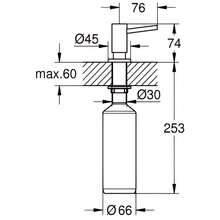 Дозатор для миючих засобів GROHE Сosmopolitan Graphite (40535A00)