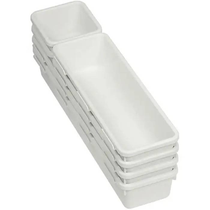 Набір лотків IDEA HOME 6 шт White (1617-IH) Комплектація Лоток 8х8 см – 2 шт, лоток 8х23 см – 2 шт, лоток 8х31 см – 2 шт.