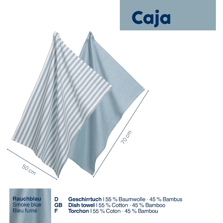 Набір рушників KELA Caja 2шт Димчасто-блакитний (12874) Комплектація 2 шт