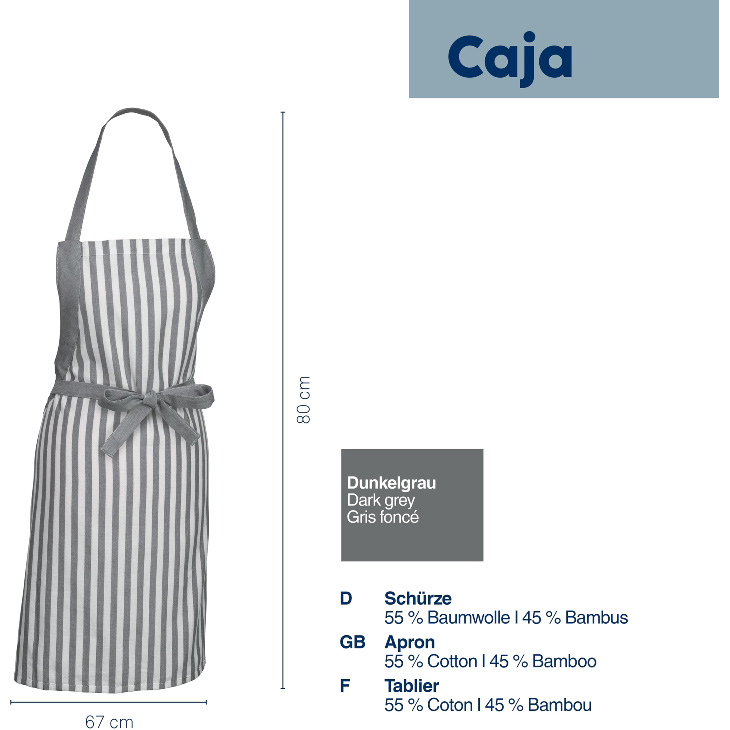 Фартук KELA Caja 80х67см Темно-серый (12875) Размеры 800х670