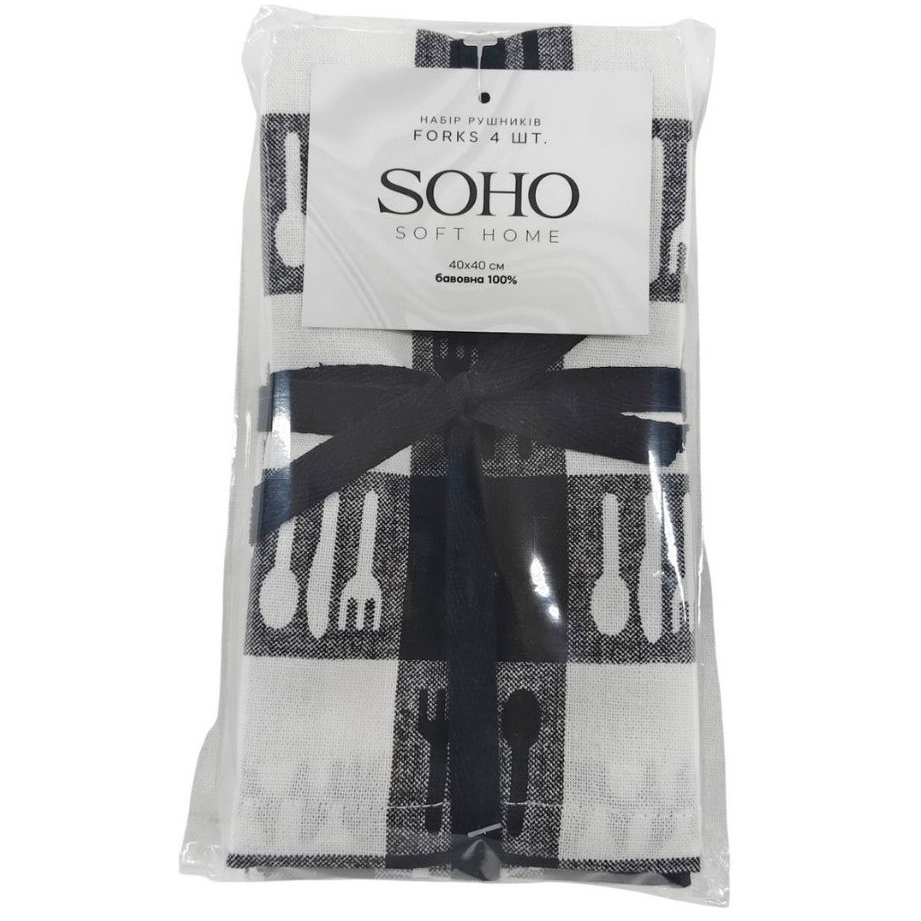Фото 3 Набір кухонних рушників SOHO Forks 4шт (BS 72055S/1)