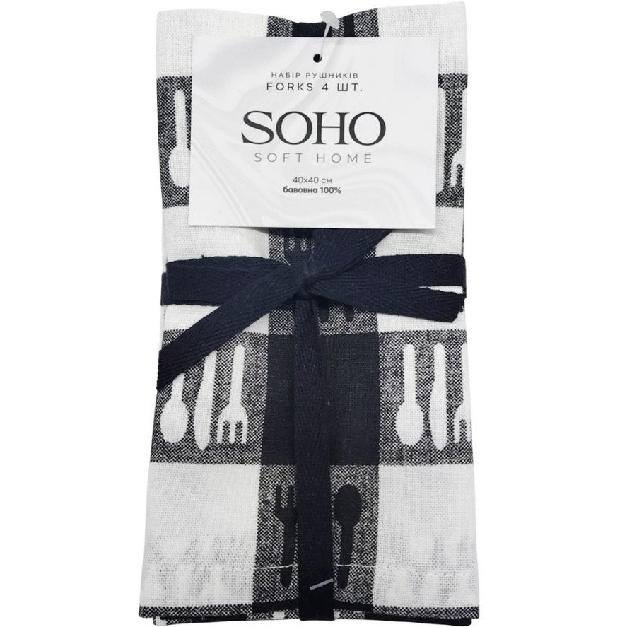 Набір кухонних рушників SOHO Forks 4шт (BS 72055S/1) Матеріал робочої частини бавовна