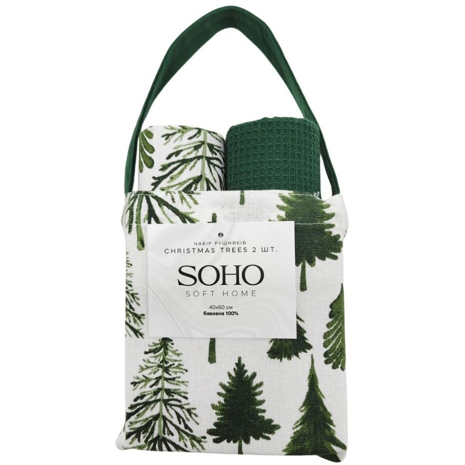 Набор кухонных полотенец SOHO Christmas trees 2 шт (BS 45564C) Материал рабочей части хлопок