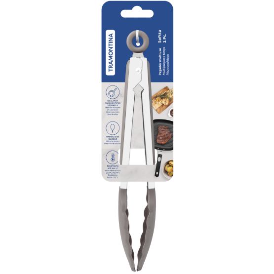 Щипцы TRAMONTINA SOFTTA 27 см Grey (25857/160) Материал рабочей части силикон