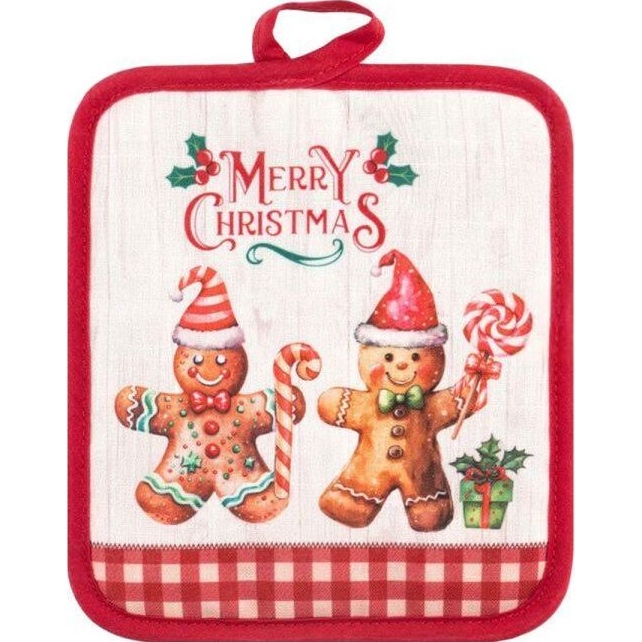 Набір прихваток ARDESTO Christmas Gingerbread 2 пр Red (ART14HG) Матеріал робочої частини бавовна