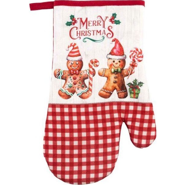 Набір прихваток ARDESTO Christmas Gingerbread 2 пр Red (ART14HG) Комплектація прихватка; рукавиця