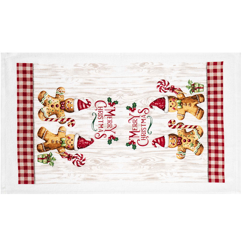 Набір кухонних рушників ARDESTO Christmas Gingerbread 38 х 63 см 2 шт (ART3863HG) Розміри 380 x 630