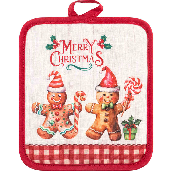 Прихватка ARDESTO Christmas Gingerbread 18х20 см червоний (ART04HG)