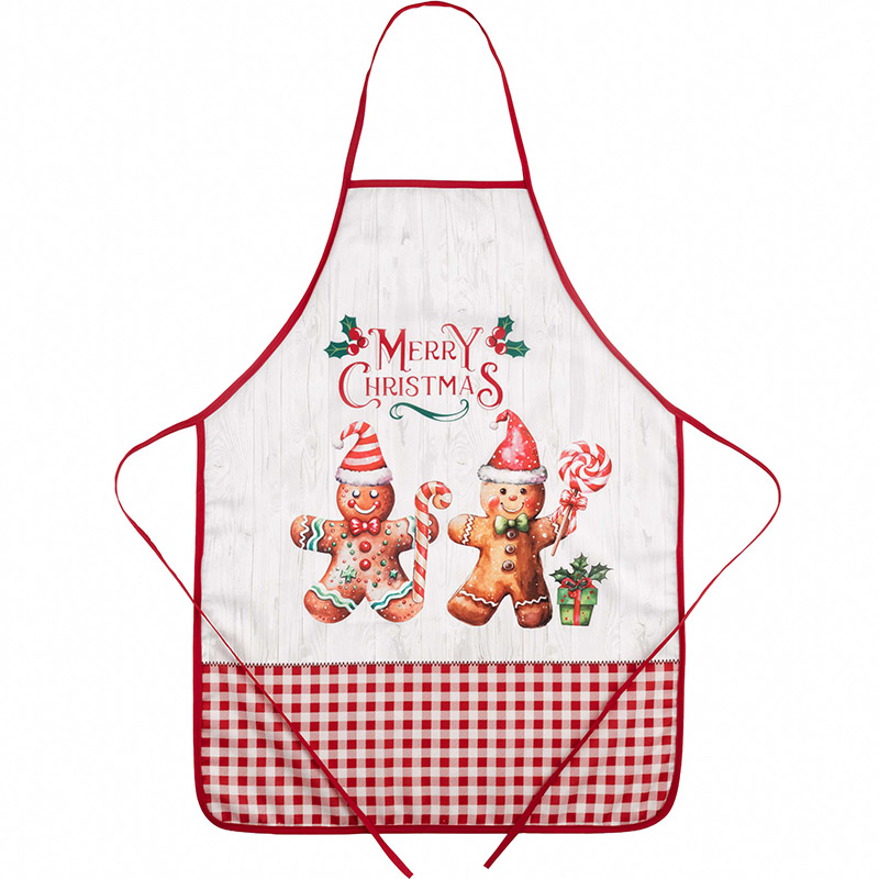 Фартух ARDESTO Christmas Gingerbread 60х80 см червоний (ART12HG)