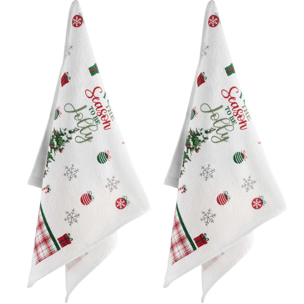 Набір кухонних рушників ARDESTO Christmas Tree 38 х 63 см 2 шт Green (ART3863HTB) Матеріал робочої частини бавовна
