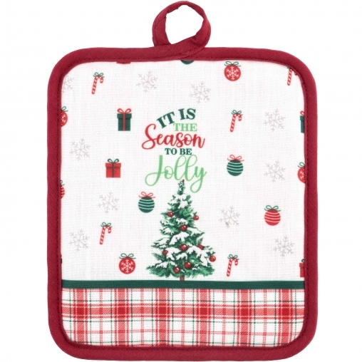 Набор прихваток ARDESTO Christmas Tree + кухонное полотенце 3 пр Green (ART14HTR) Размеры прихватка: 200 х 180; рукавица: 300 х 180;  полотенце: 630 х 380