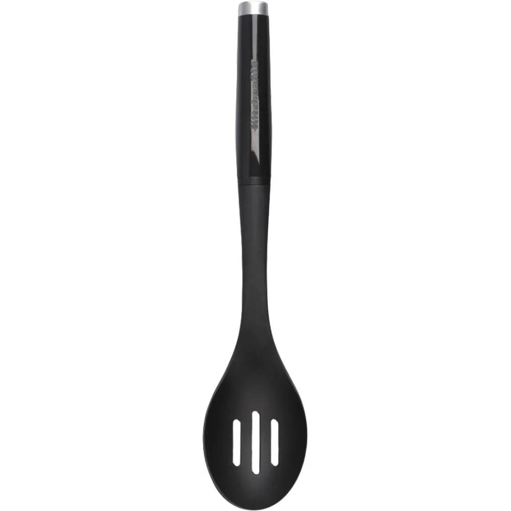 Ложка поварская с прорезями KITCHENAID Classic 34 см Black (KCG004OHOBE)