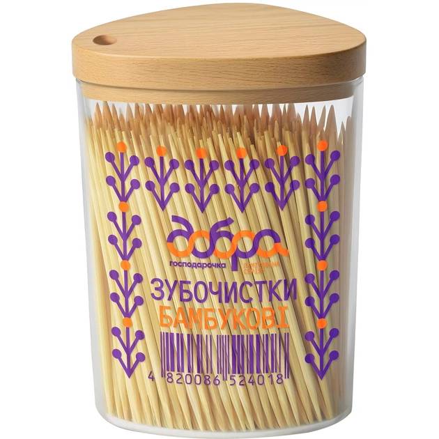 Зубочистки ДОБРА ГОСПОДАРОЧКА коллекция Выбойка 350шт (4820086524018)