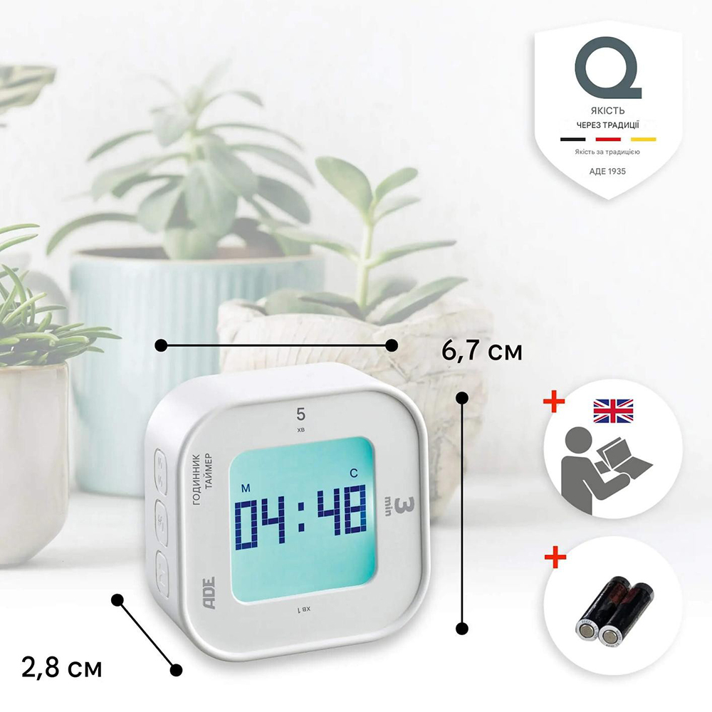 Таймер АDЕ TD1902 Комплектация таймер; элементы питания