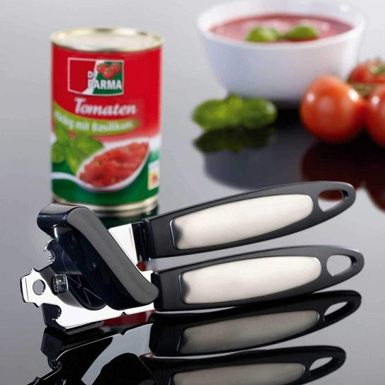 Консервний ніж GEFU ZENGA (12390) Додатково ніж для консервних банок з різальним лезом, що обертається, підйомником кришки і функцією зняття вакуумних кришок; підходить для всіх видів банок