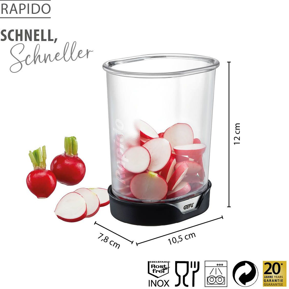 Подрібнювач GEFU Rapido (13422) Розміри 120 x 105 x 78