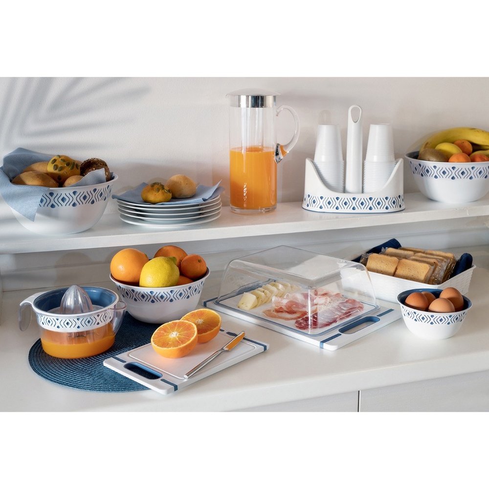 Підставка для одноразових склянок STEFANPLAST Tosca White/Blue (8003507559011) Матеріал робочої частини пластик