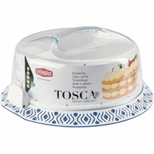 Тортівниця STEFANPLAST Tosca 37 см White/Blue (8003507558519)