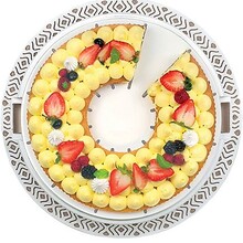 Тортівниця STEFANPLAST Tosca 37 см White/Blue (8003507558519)