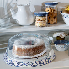 Тортівниця STEFANPLAST Tosca 37 см White/Blue (8003507558519)