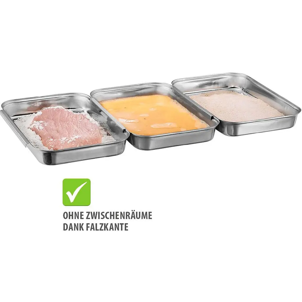 Набор емкостей для панировки GEFU Pando 3 шт (14764) Дополнительно скрепляются между собой; можно мыть в посудомоечной машине