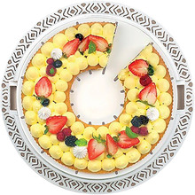 Тортовница STEFANPLAST TOSCA d.37 White / Grey (55850)