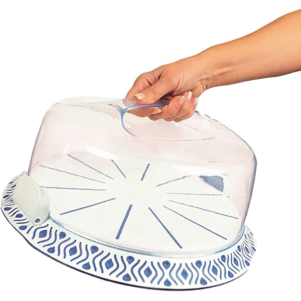 Тортовница STEFANPLAST TOSCA d.37 White / Grey (55850) Материал рабочей части пластик