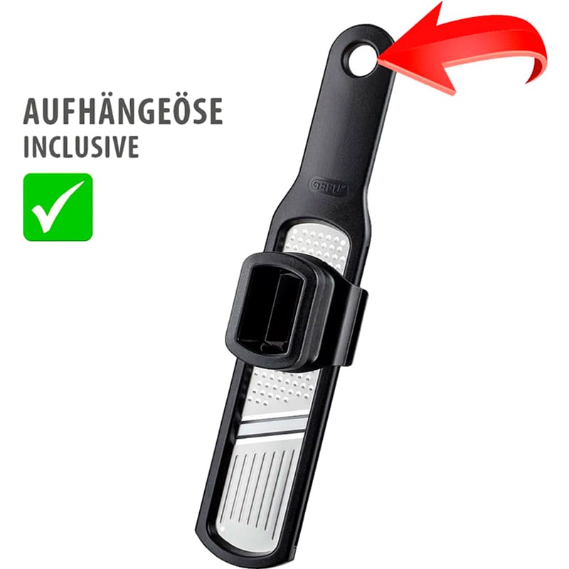 Тертка GEFU RAFINO (50472) Додатково Захист для пальців; Петля для підвішування; Можна мити в посудомийній машині