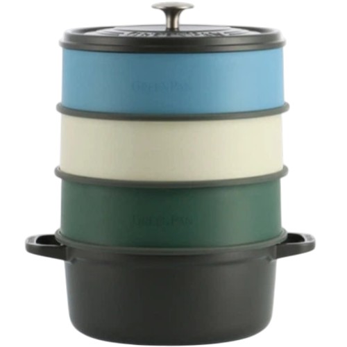 Вставка-пароварка GREEN PAN Steam 24 см Green (CC006629-001) Додатково Підходить для каструль та сотейників діаметром 24 см, можна використовувати як пароварку і як друшляк, силіконовий обідок