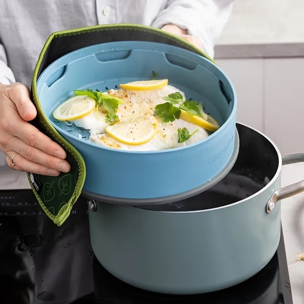 В Україні Вставка-пароварка GREEN PAN Steam 24 см Blue (CC006630-001)