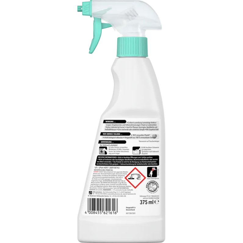 Засіб для чищення духовок та грилів DR. BECKMANN 375 мл (4008455380711/4008455540115) Об’єм 375