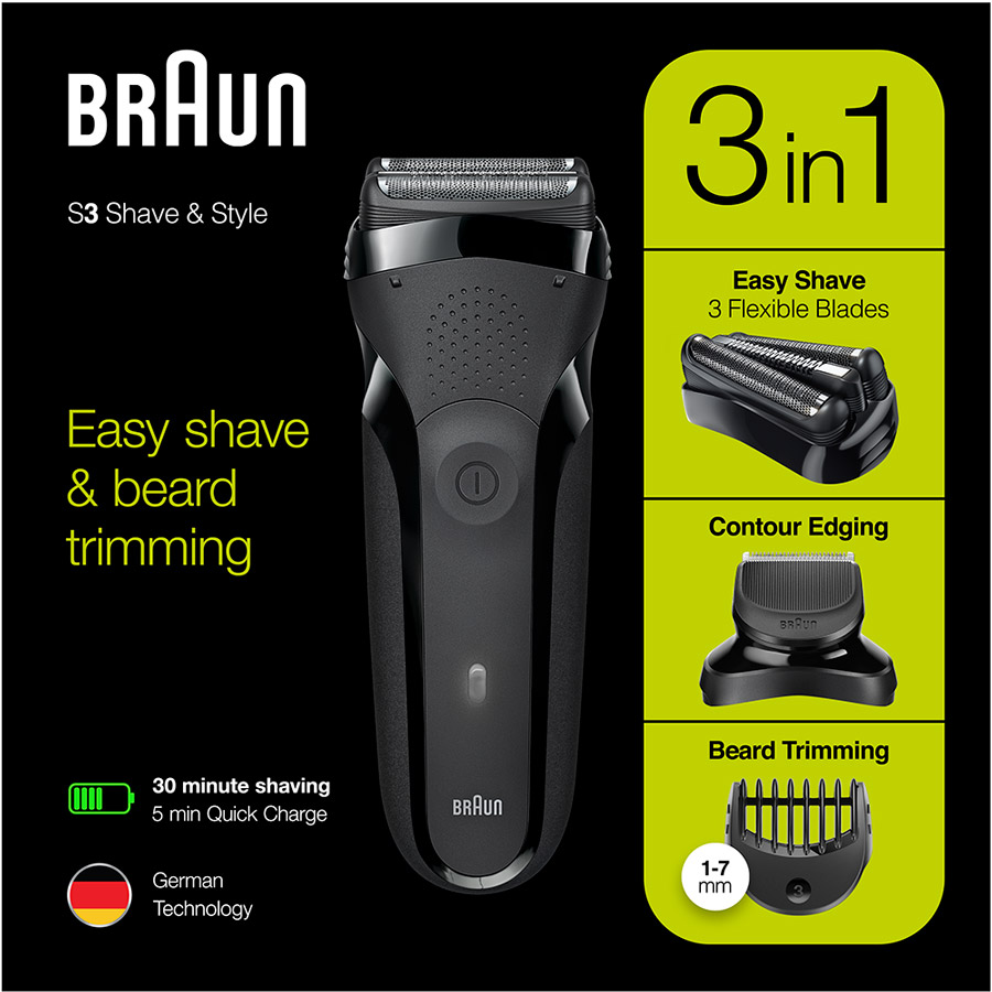 Фото Електробритва BRAUN Series 3 300BT Black