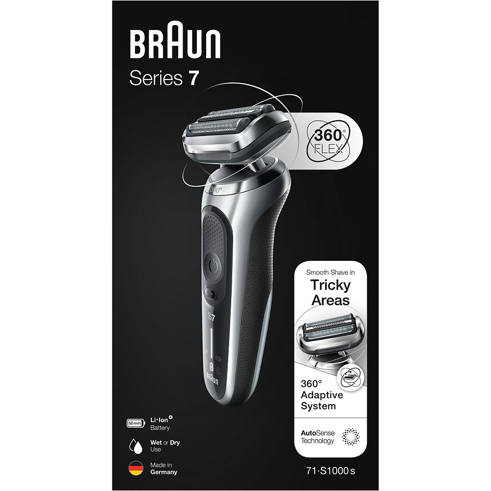 Електробритва BRAUN Series 7 71-S1000 Silver/Black Особливості автоматичне налаштування напруги