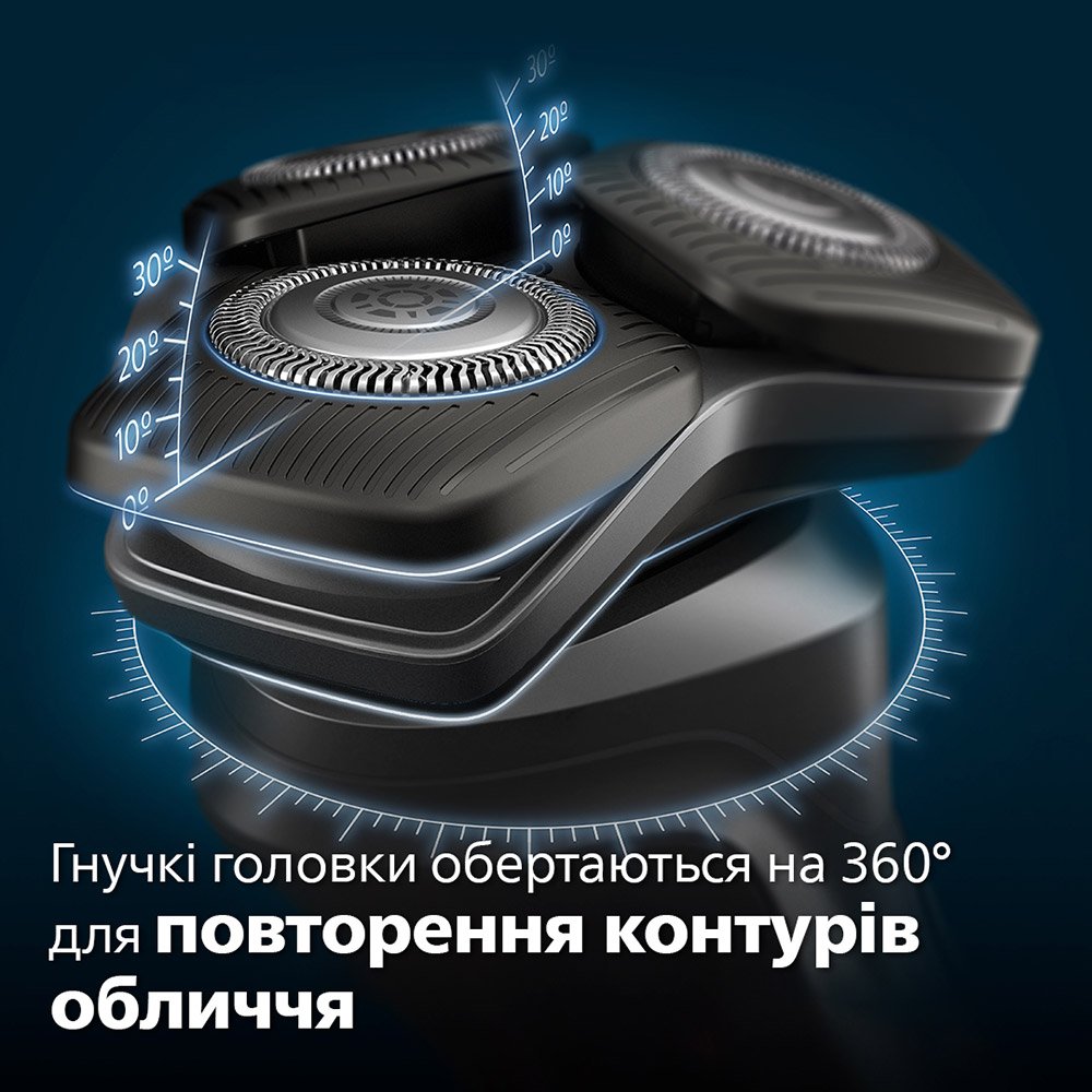 Электробритва PHILIPS S5884/50 Особенности повторение контуров лица (плавающие головки)