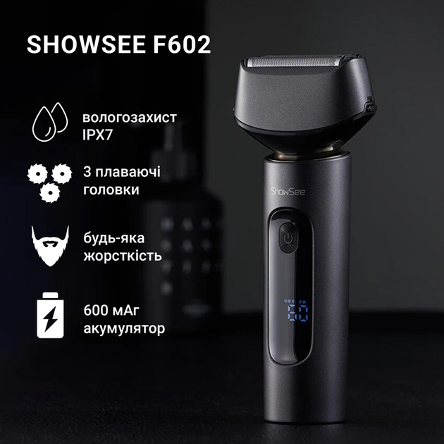 Електробритва Xiaomi ShowSee F602 Кількість головок/сіток 3