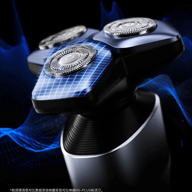 Електробритва ENCHEN Xiaomi Rotary Shaver Knight 1 Black (BK3000) Кількість головок/сіток 3