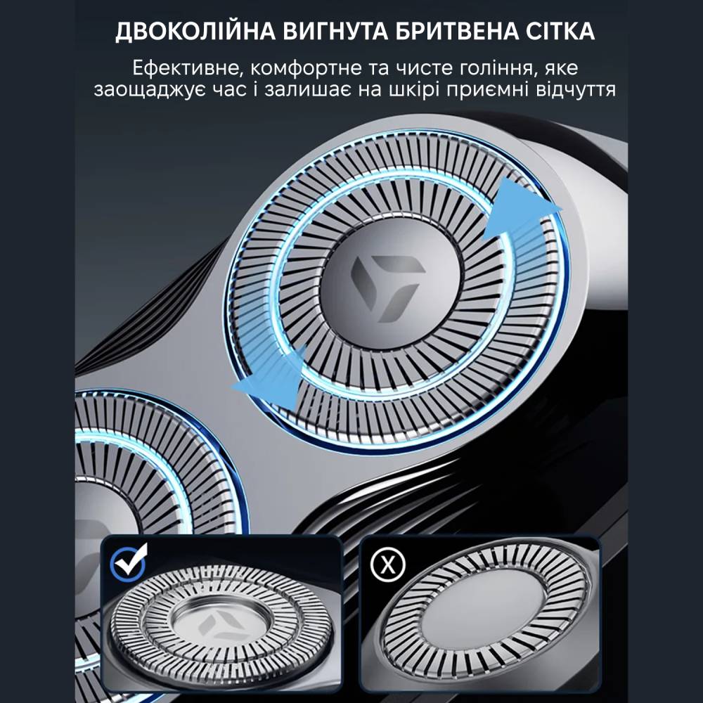 Електробритва ENCHEN Mini 6S Спосіб гоління сухе