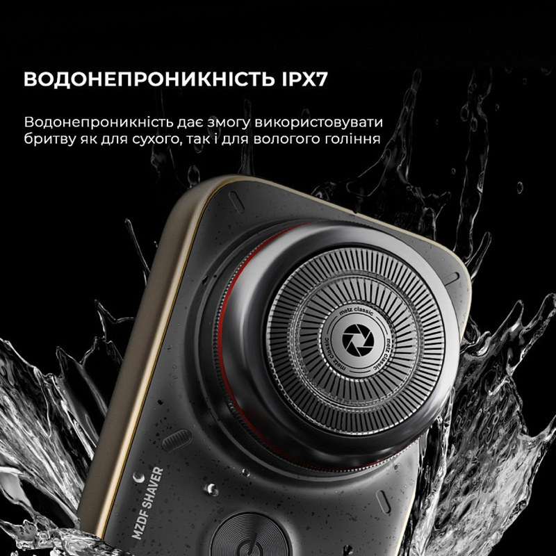 Фото Электробритва METZ Camerist Shaver MZDF013 Titanium Gold
